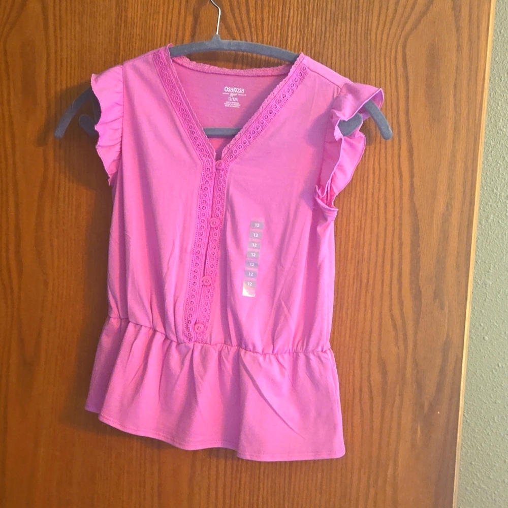 OshKosh Bgosh Size 12 Pink Blouse